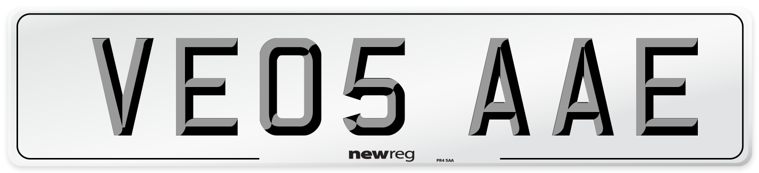 VE05 AAE Number Plate from New Reg